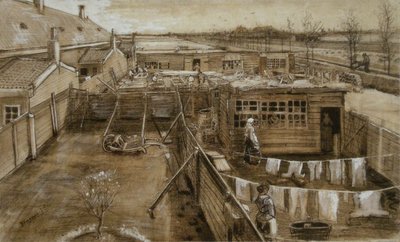 Carpenters Yard and Laundry by Vincent van Gogh